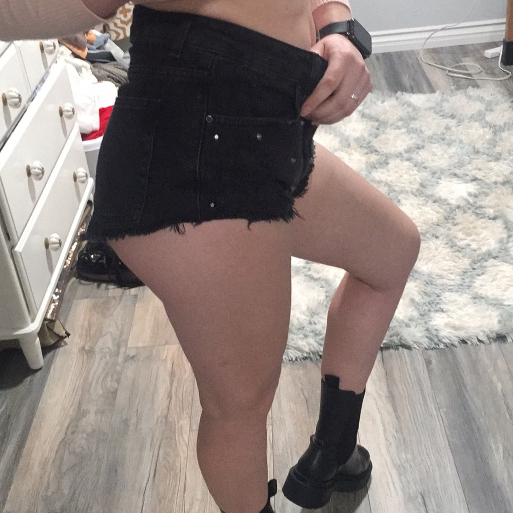 Topshop high waisted Denim shorts - Picture 13 of 16